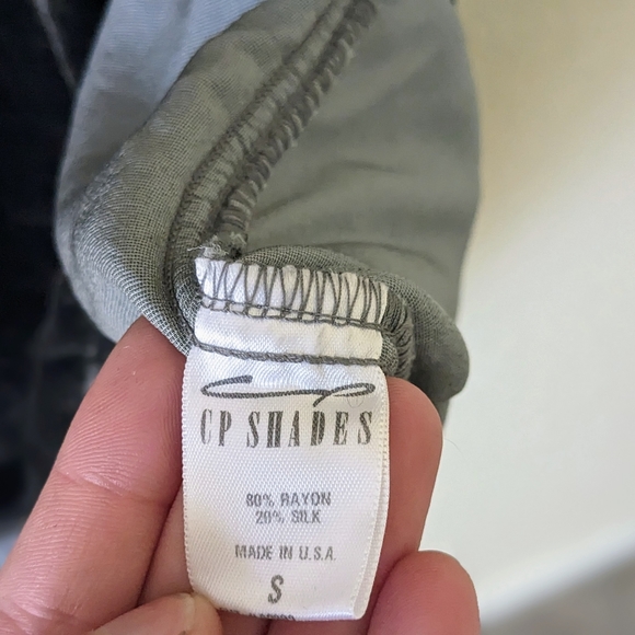 SOLD CP Shades x Free People Tunic Deep V-Neck T-Shirt Dress in Slate Gray - Picture 12 of 13